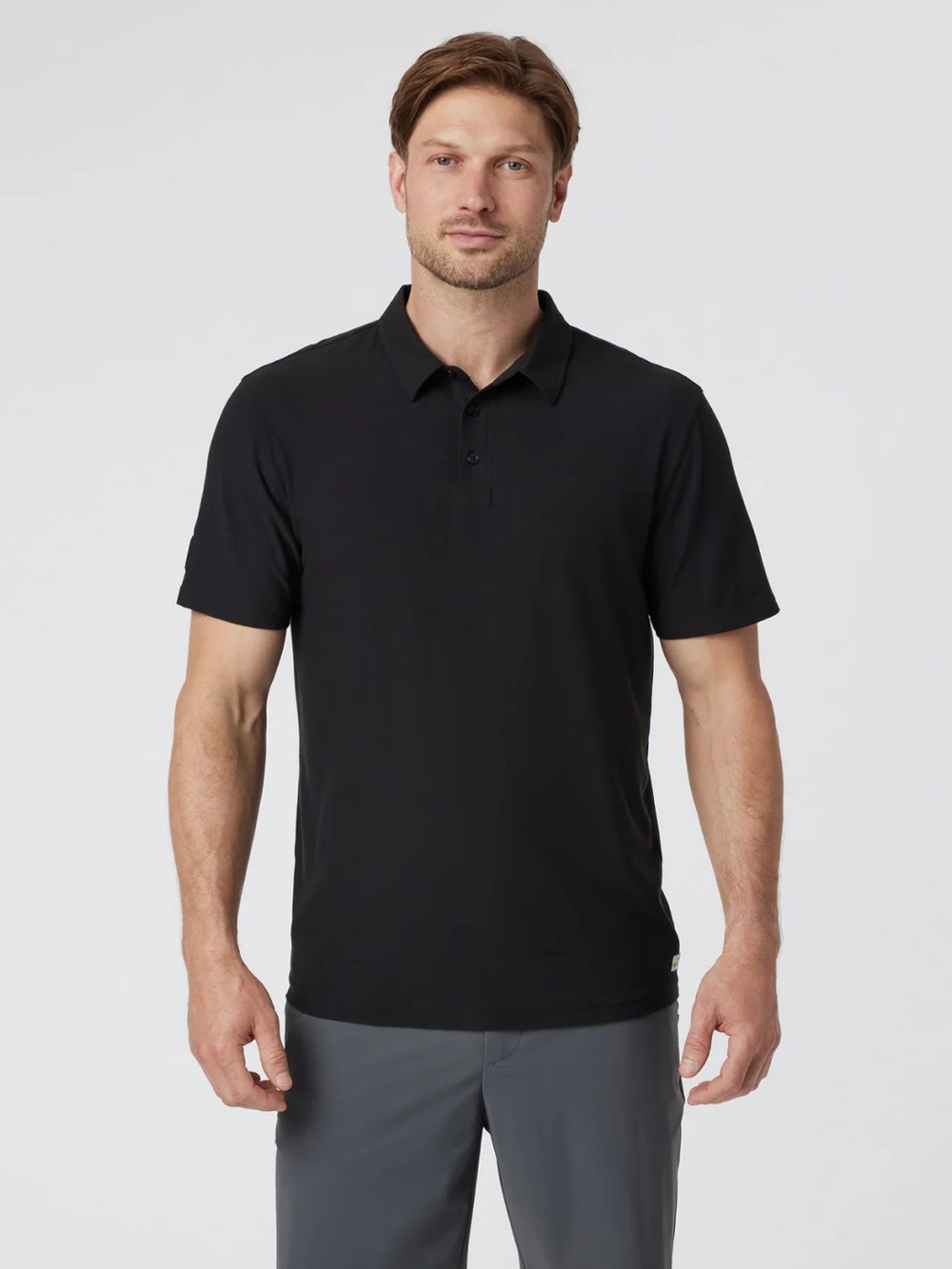Vuori "Strato" Tech Classic Black Short Sleeve Polo - Picture 3 of 16